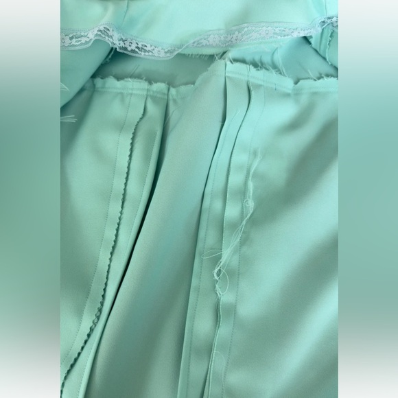 Vintage MOD Mint Green Handmade Pintuck Button Front Dress Jacket Women's M - Picture 7 of 7